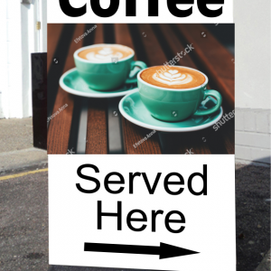 Fresh Coffee Pavement Sign