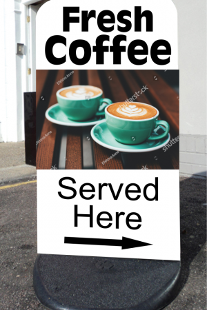 Fresh Coffee Pavement Sign