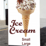 Ice Cream Pavement Sign