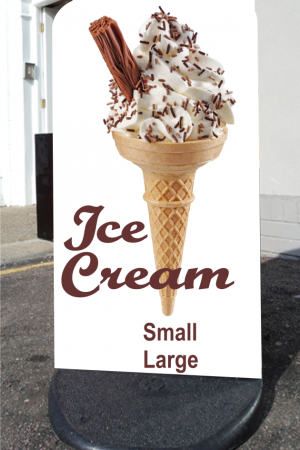 Ice Cream Pavement Sign